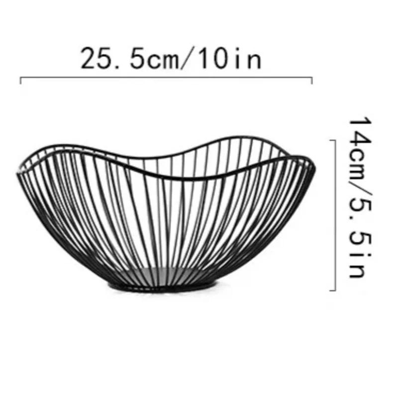 Fruit Durable Metal Wire Bowl Nordic Style Iron Home Snac Bread Dining Table Indoor Cosmetic Storage Basket