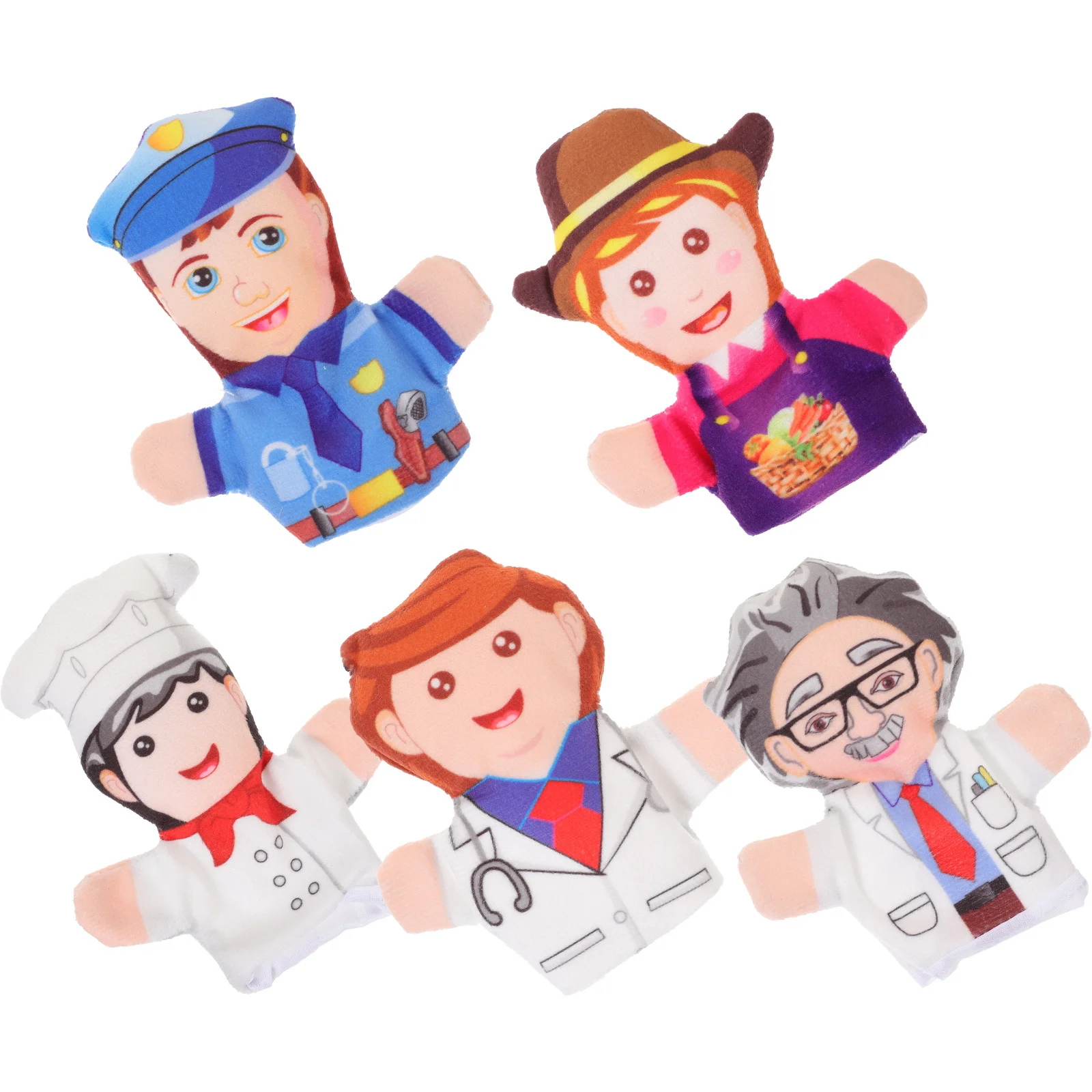 5 個のかわいい指人形子供向けストーリーテリングハンドパペットセット綿 PP 素材楽しい教育玩具