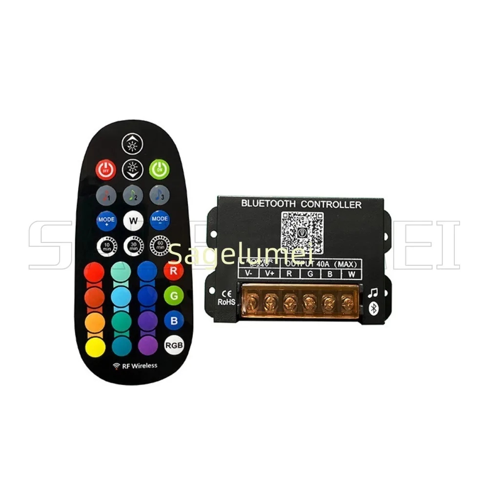 DIM/CCT/RGB/RGBW/RGBCCT LED Controller With RF Touch Remote DC5-24V Bluetooth Touch Panel 30A Wireless Wiring Home LED Lighting