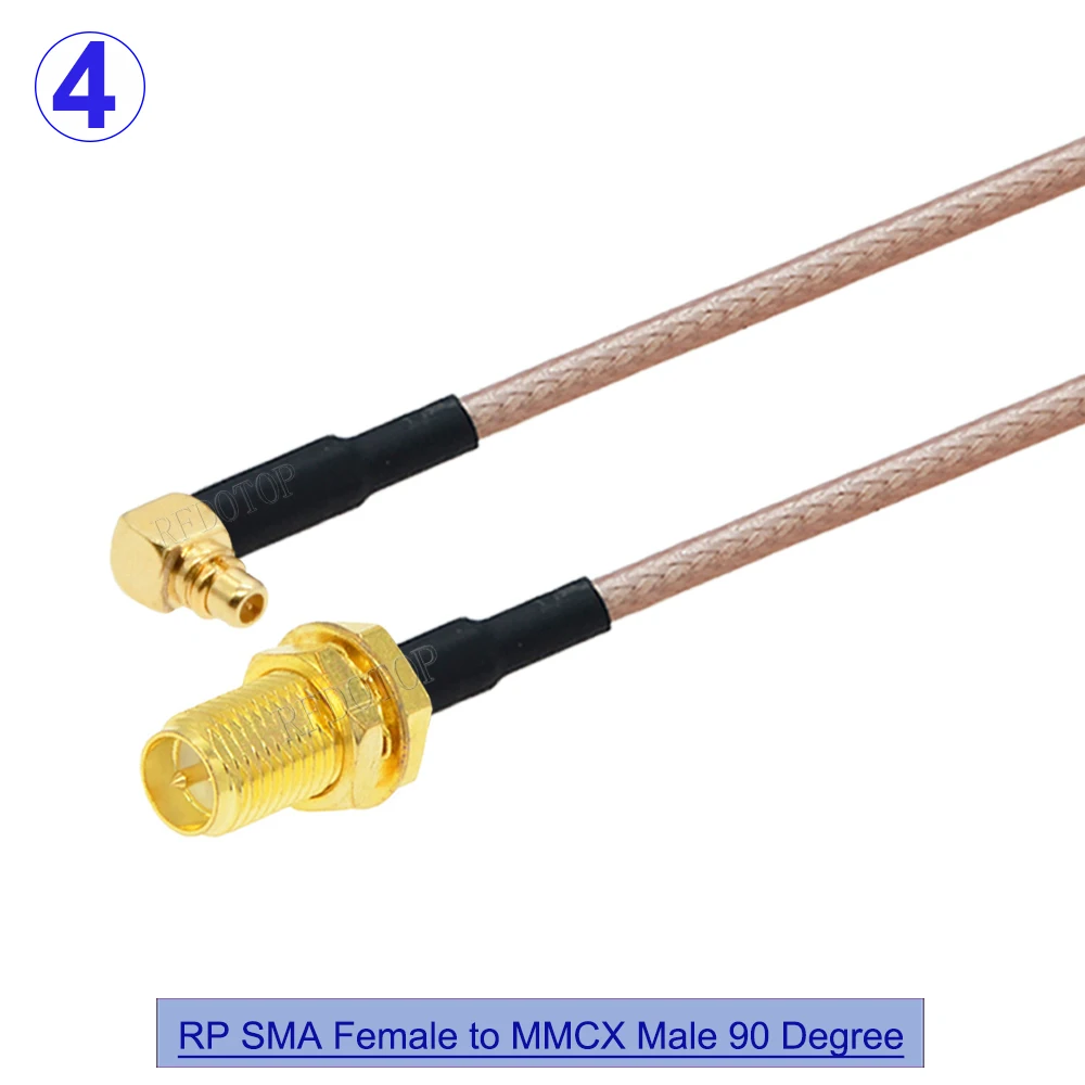 1PCS MMCX Male Female to SMA Male Female FPV Antenna Adapter Cable RG316 Pigtail Jumper RF Coaxial Extension Cord 5CM-1M