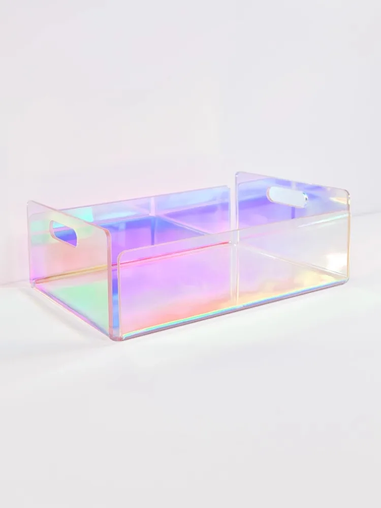 Dazzling Colorful Acrylic Storage Box for Cosmetics, Books, and Clothes, Decorative Trays, Multifunctional Desktop Organizers