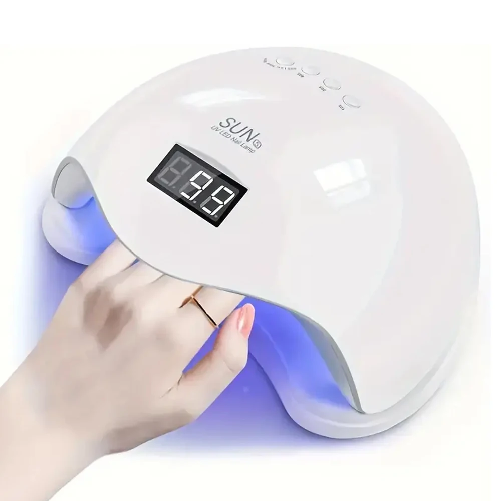 UV Nail Lamp for Professional Saloon Fast Nail Gel Dryer Professional Nail Art Tools with 4 Timers Automatic Sensor LCD Display