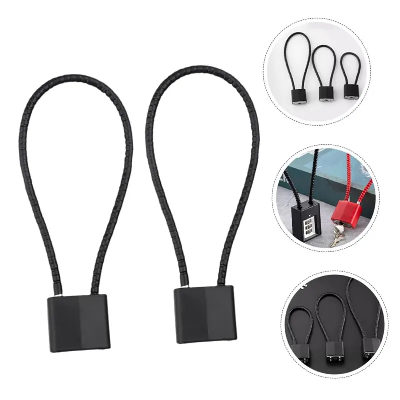 Soft Wire Rope Helmet Lock, Electric Bicycle Long Padlock, Locker Door Anti-Theft Lock for Dormitory, Warehouse, Iron Door, Gym, Locker, Luggage, Tool Box, Rust-Proof and Waterproof Padlock image 5