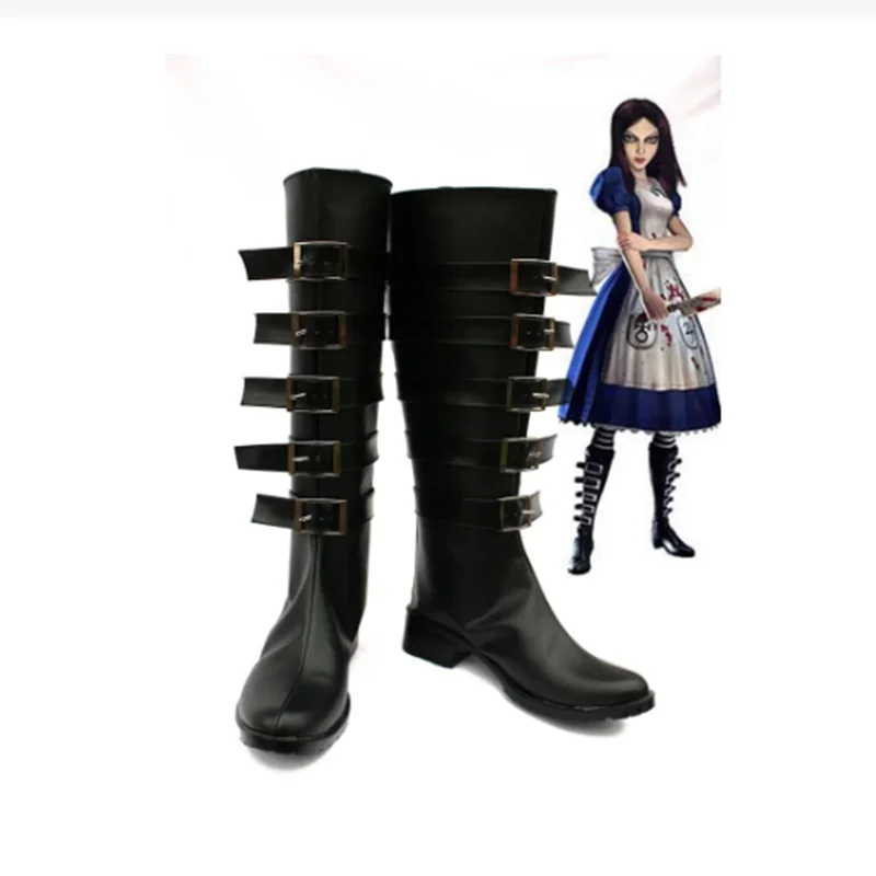 

Alice Madness Returns Cosplay Boots Shoes For Adult Women Halloween Christmas Party Boots Game Alice Madness Returns Cos Shoes