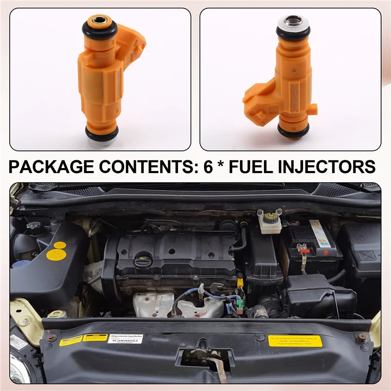 

Fuel Injector 0280155994 1984. E5 9635884280 Set Of 6 For Citroen C5 C8 406 607 807 Renault Fiat Lancia 3.0L