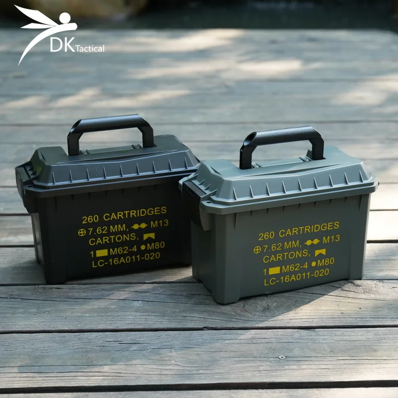 Outdoors Rifle Ammo Box Airsoft 5.56/7.62 Ammunition Storage Box Tactical Dustproof-Waterproof Strength Protect Box