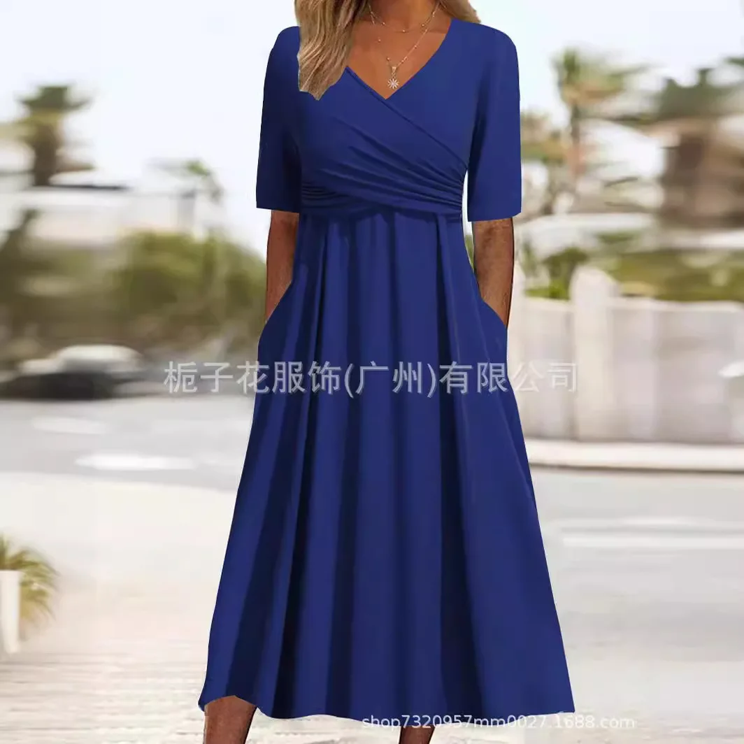 

Summer New Short-sleeved Dress European and American Women's Clothing Personalized Dress