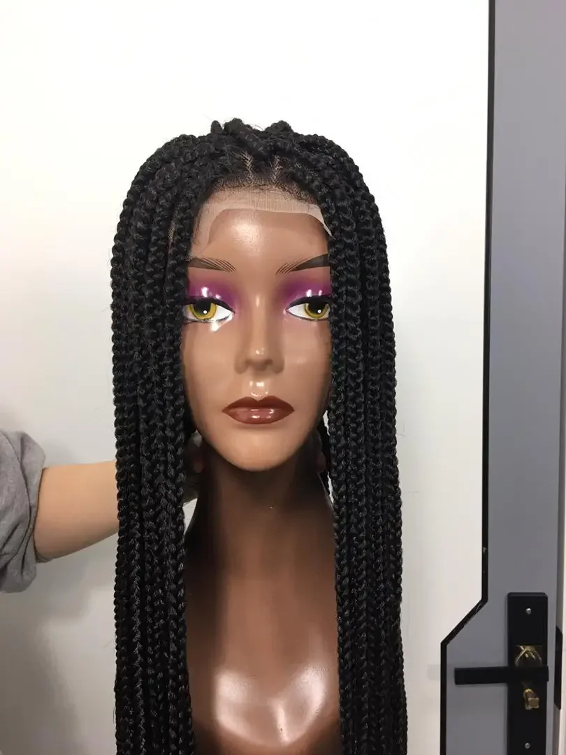 Hair Supplier 32 length high density Braid Wig for Black Woman