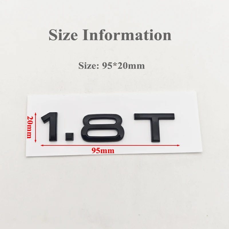 3D ABS Engine 1.8 T Logo 1.8T Badge Car Rear Trunk Sticker 1.8T Emblem for Audi A3 8L A4 B5 B6 B7 TT S3 1.8T Accessories view 4