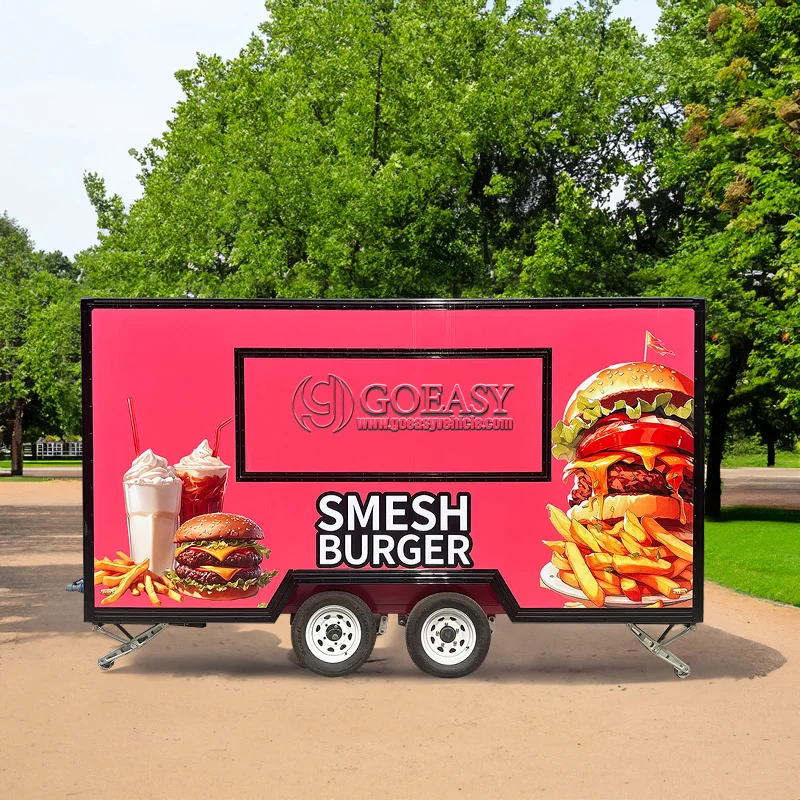 

Design Fast Food Vending Cart Mobile Snack Food Truck EEC CE Certified Beverage Trailer Fully Equipped Food Cart