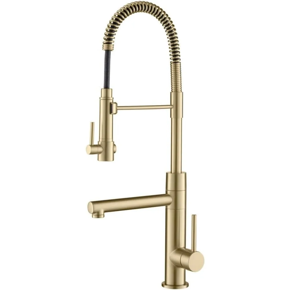 

KRAUS Artec Pro First Generation Commercial-Style Pre-Rinse Single-Handle Kitchen Faucet with Pot Filler in Brushed Gold