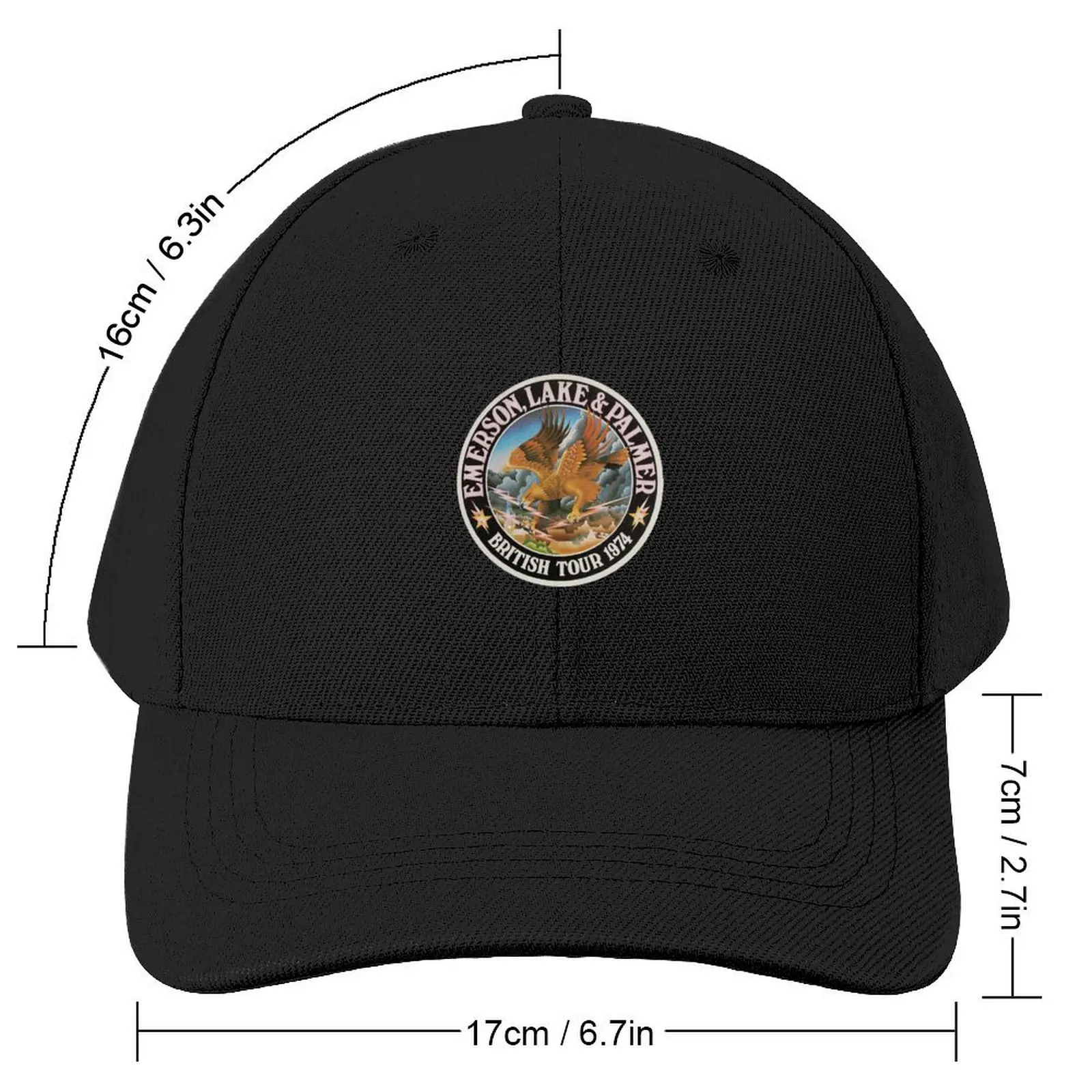 Emerson, Lake _amp_ Palmer British Tour 1974 Logo Baseball Cap custom Hat Snap Back Hat sun hat For Women 2024 Men's