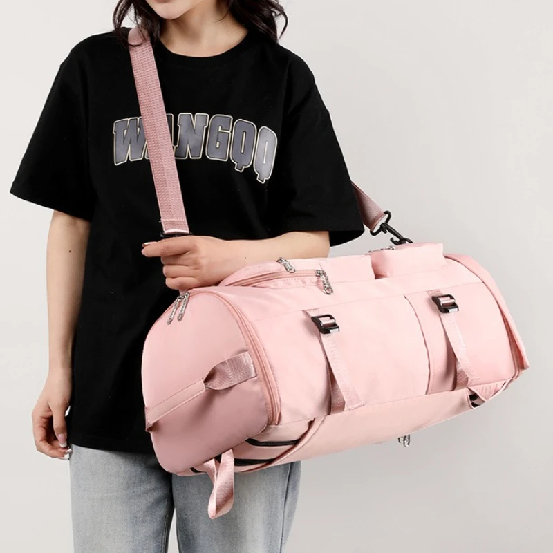 حقيبة ظهر مقاومة للماء للسفر في الهواء الطلق بكتف واحد، حقيبة سفر ذات سعة كبيرة، حقائب ظهر للياقة البدنية مع حظيرة الأحذية #3