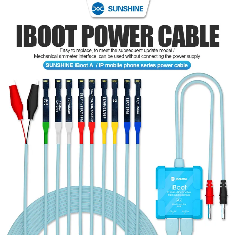 SUNSHINE IBOOT A for iPhone 6-14 and SAM series Power Boot Control line Cable Power Test Boot Cable Added Battery Boot Function