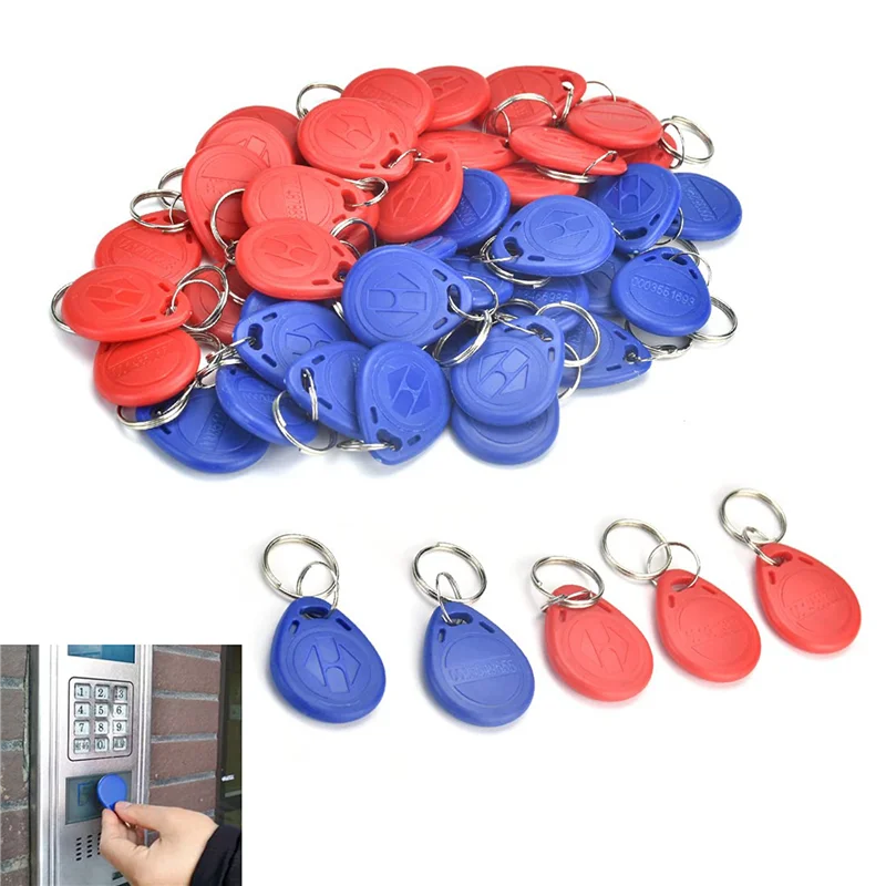 

ABWR-250Pcs 125 Khz Proximity ID Card RFID Keyfob Access Control Key For Door Entry Access Control System TK4100