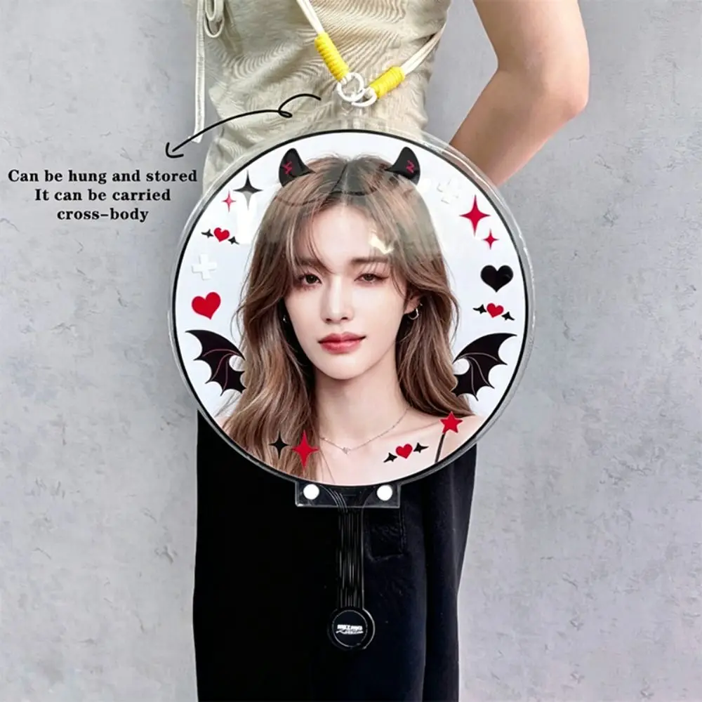 New PVC Picket Fan Cover Portable Clear Hand Fan Protector Cover Dustproof Uchiwa Fan Sleeve Cheering Fans