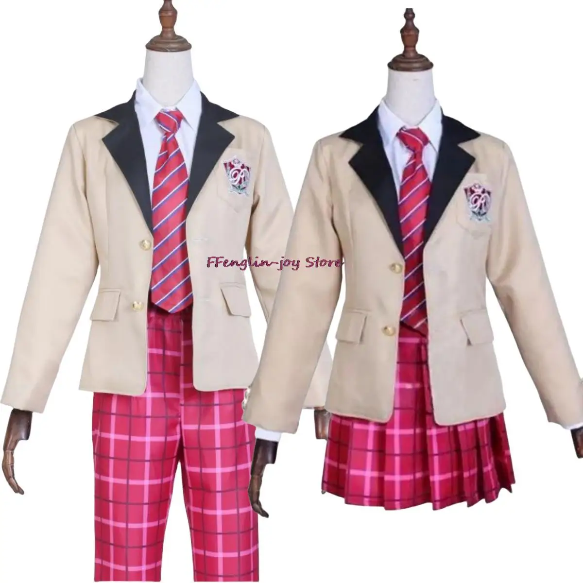 

Game Ensemble Stars Tomoe Hiyori Sazanami Jun Cosplay Costume Eve Reimei Gakuen School Uniform Man Woman Suit