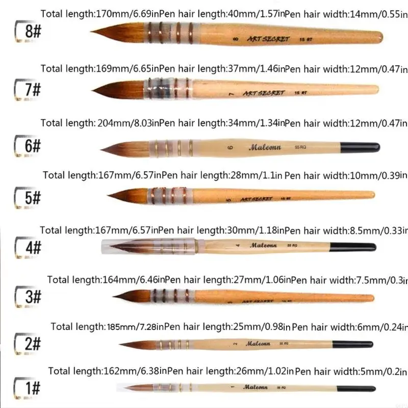 Q6PA Artist Paintbrushes Spring Festival Couplets thư pháp bàn chải bàn chải cho trẻ