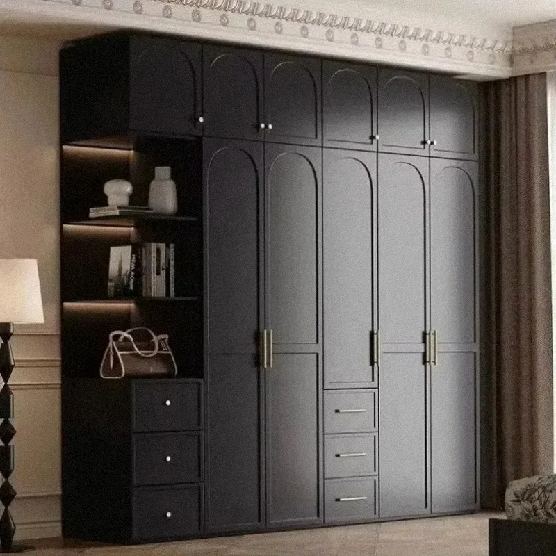 Modern Adults Wardrobes Hanging Clothes Luxury Wooden Bedroom Closet Storage Organizer Drawers Guarda Roupas Home Furniture