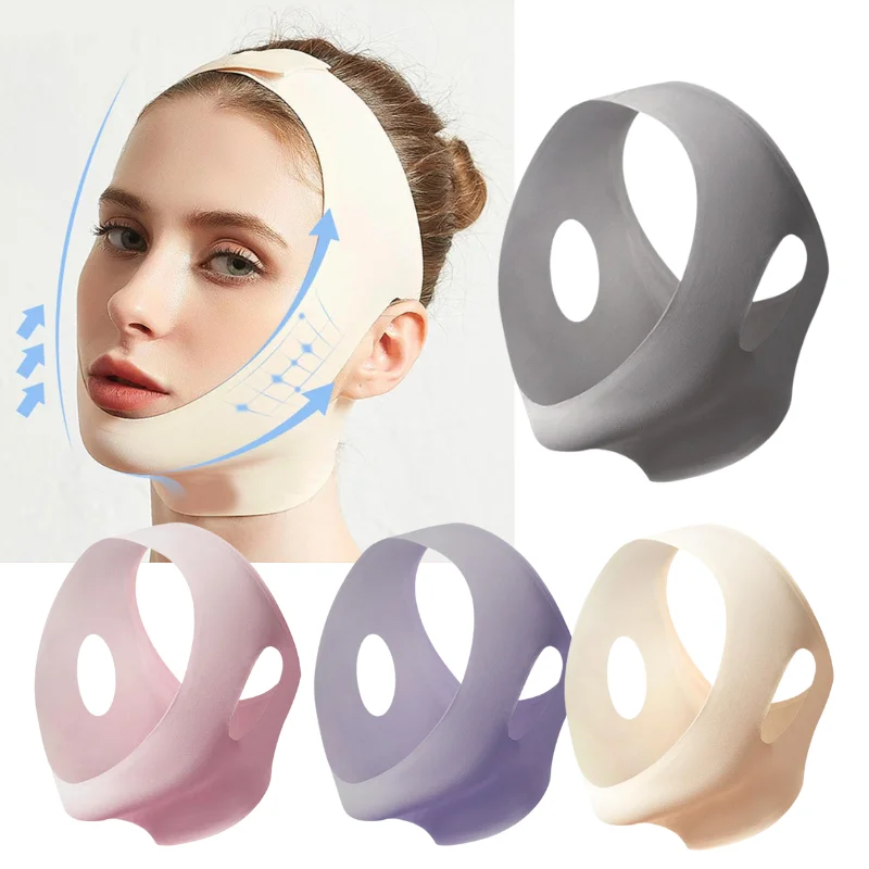 Banda Facial Modeladora en V, Vendaje Adelgazante Facial, Banda de Masaje, Vendaje en V para Uso Doméstico, Relajación y Lifting