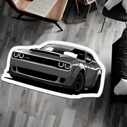 Cool Car Flannel Rug Digital Printing Technology Simple Housewarming Gift Handmade Non-Slip Decorative Carpet
