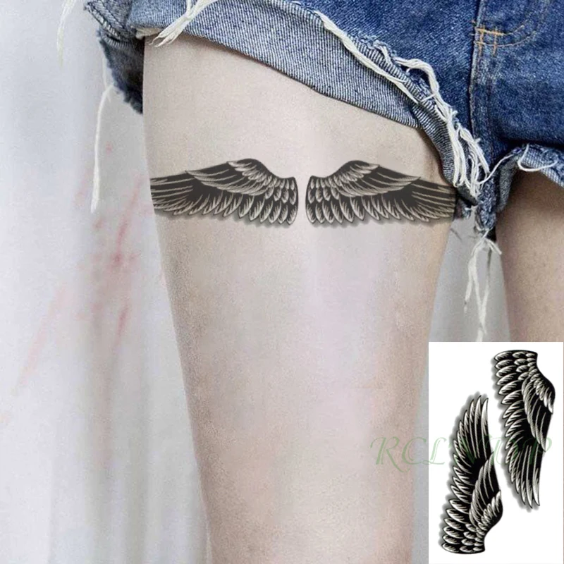 Pegatina de tatuaje temporal a prueba de agua, elemento de patrón de plumas, tatuaje falso, tatuaje Flash, mano, brazo, arte corporal para niños, hombres y mujeres