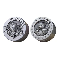 Caja para dientes bebé/caja para rizos bebé, caja recuerdos para rizos primeros dientes bebé, caja contenedora