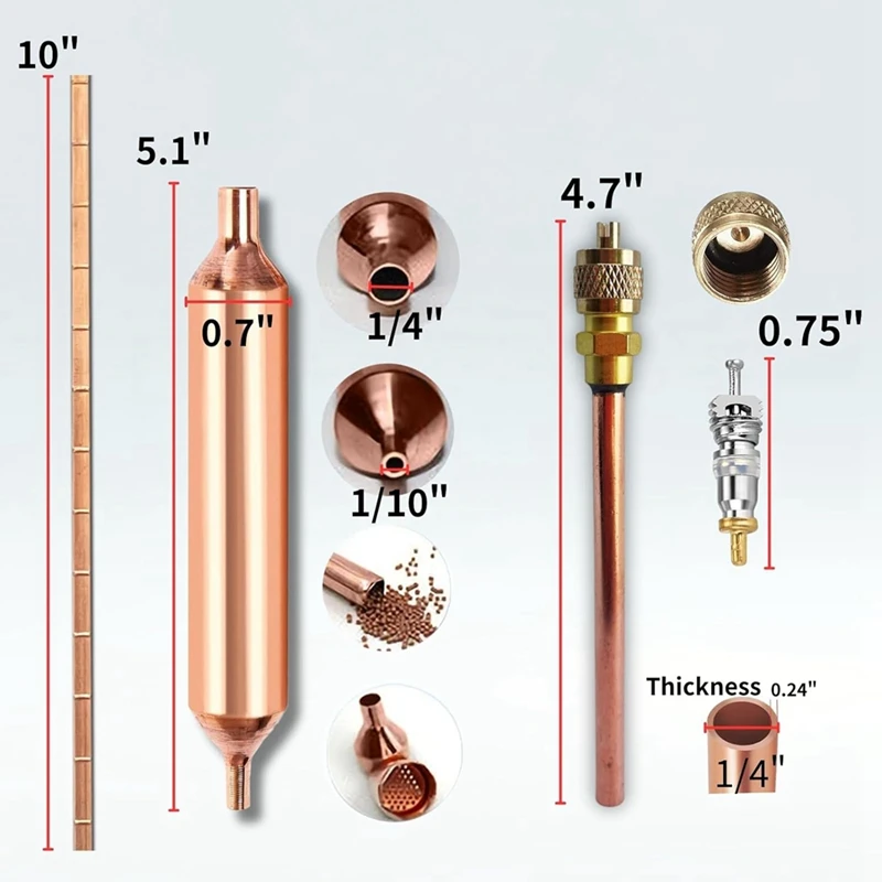 Koelkast Filter Droger Met Toegang/Service Klep, Fosforbrons Lasstaaf Voor Koeling Airconditioner Reparatie Duurzaam