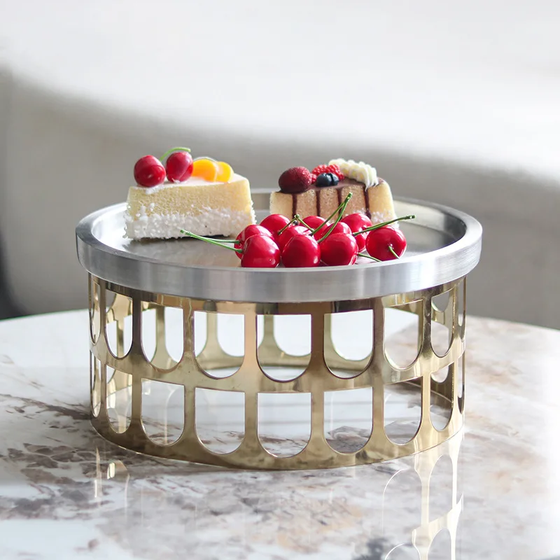 

Абстрактная декоративная тарелка для фруктов в римском стиле, поднос для хранения тортов и закусок для демонстрационных залов, отелей, ресторанов, дизайнерский, с сетчатым дизайном