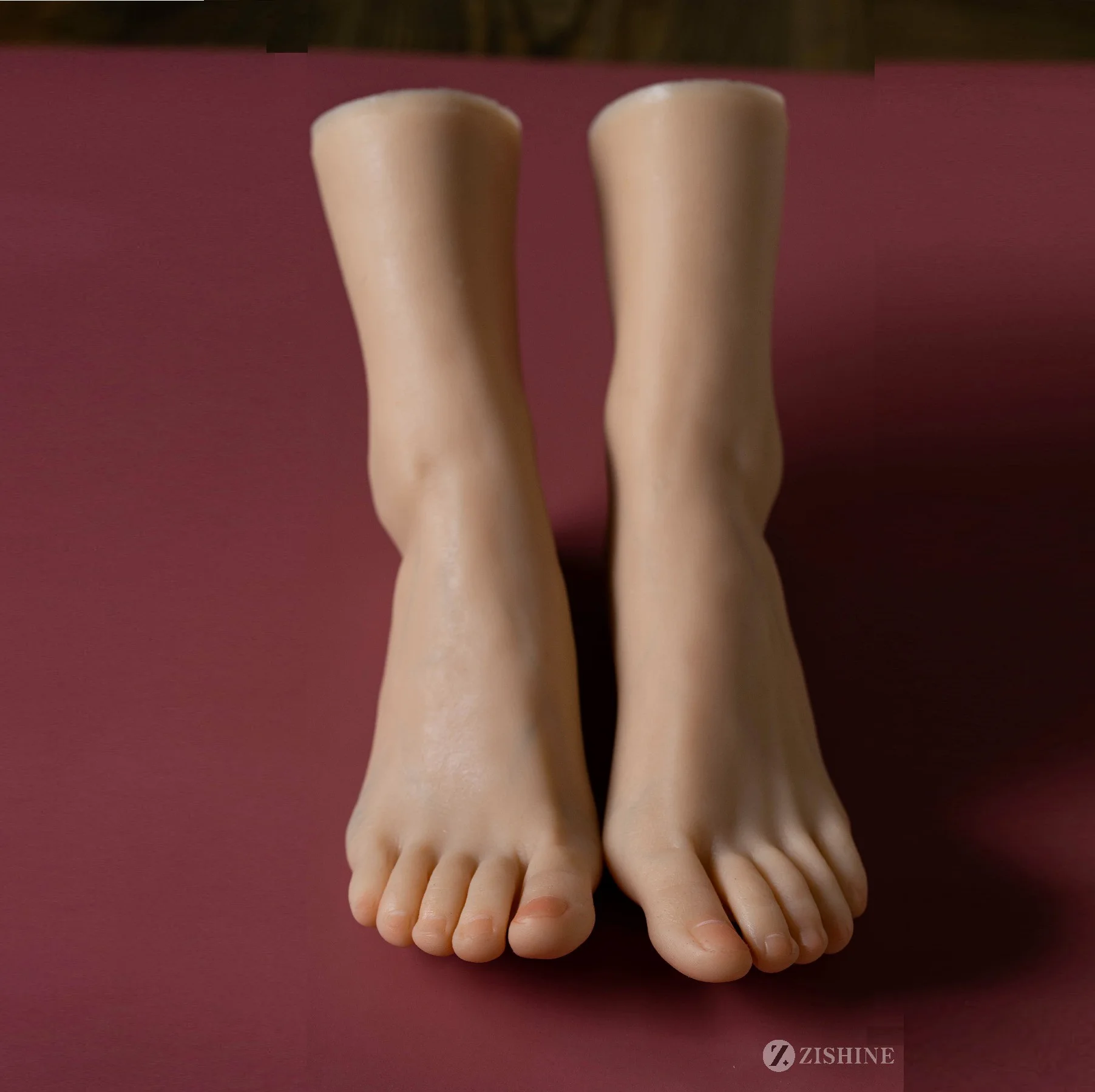 1:1 SizeLifelike Silicone Foot Model Female Mannequin Feet Fetish Fake Mold for Nail Art Shoes Sock Display Film Props ZH3719