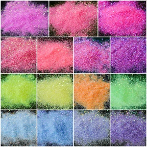 10 g/heller Bag Zucker Nagel Glitzer Farbpulverjacke weiße Effekt schwarze Pigmentnägel Kunstdekorationen DIY -Vorräte 8 Hauptverkäufe t -Shirt scheint im Dunkeln - №7