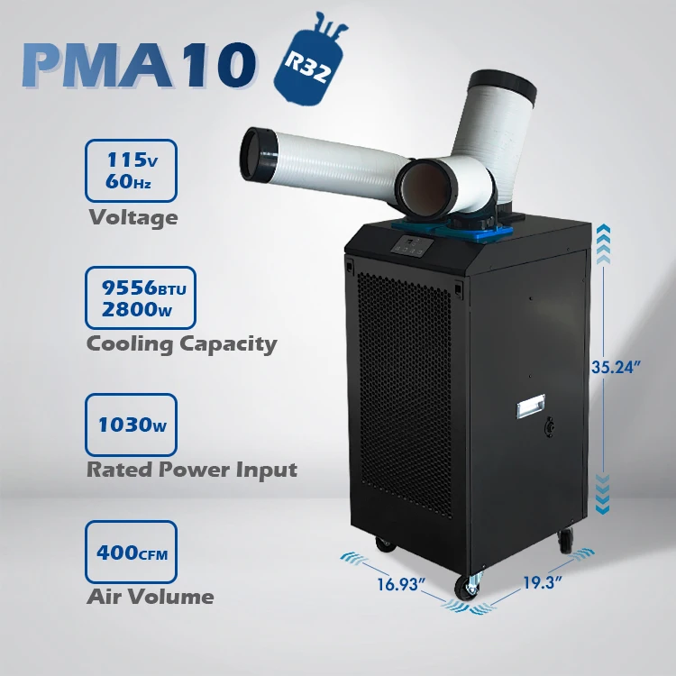 New Product 2800W 115V R32 Industrial Point Cooler Mobile Air Conditioning