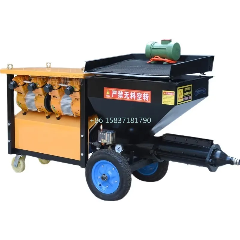 Electric Mortar Spraying Machine Concrete Wall Plastering Construction Concerete Pump Sand Cement Mortar Spraying Machine Price