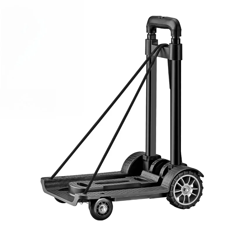 

Foldable Hand Cart Lightweight Portable Design With Telescopic Handle For Grocery Shopping Market Transport