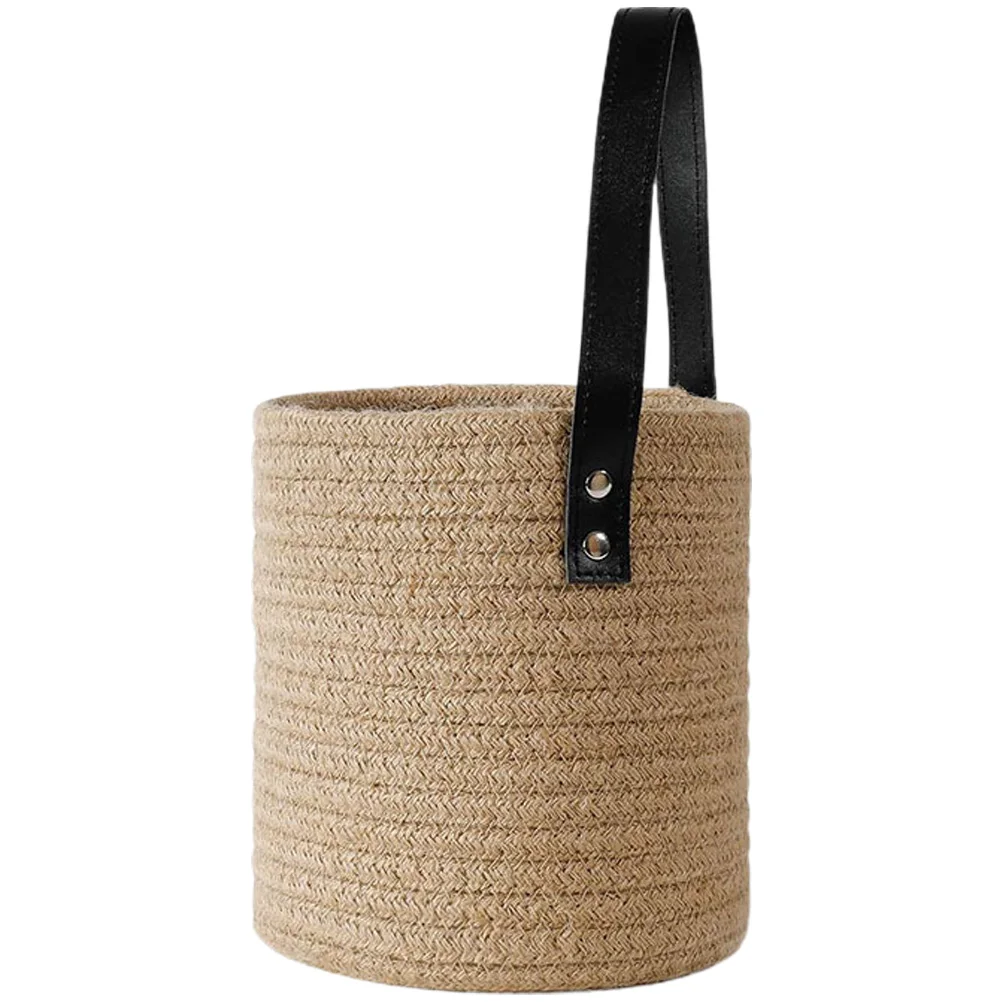 

Cotton Storage Basket Woven Wall Hanging Home Decor Fruit Vegetable Hamper Organizer Basket Container Plant Pot Holder
