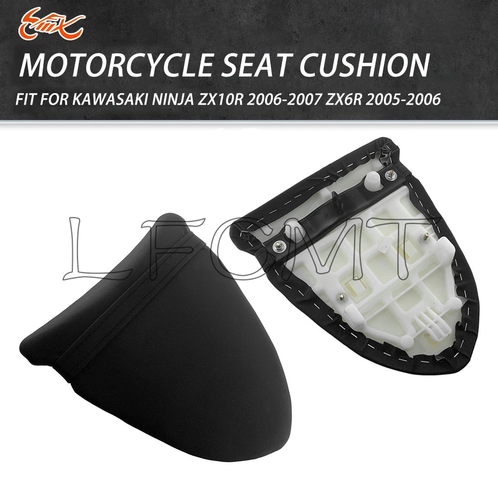 

Motorcycle Seat Cover Rear Passenger Seat Pillion Cushion Fit for Kawasaki ZX6R ZX 6R ZX636 2005-2006 ZX10R ZX 10R 2006 2007