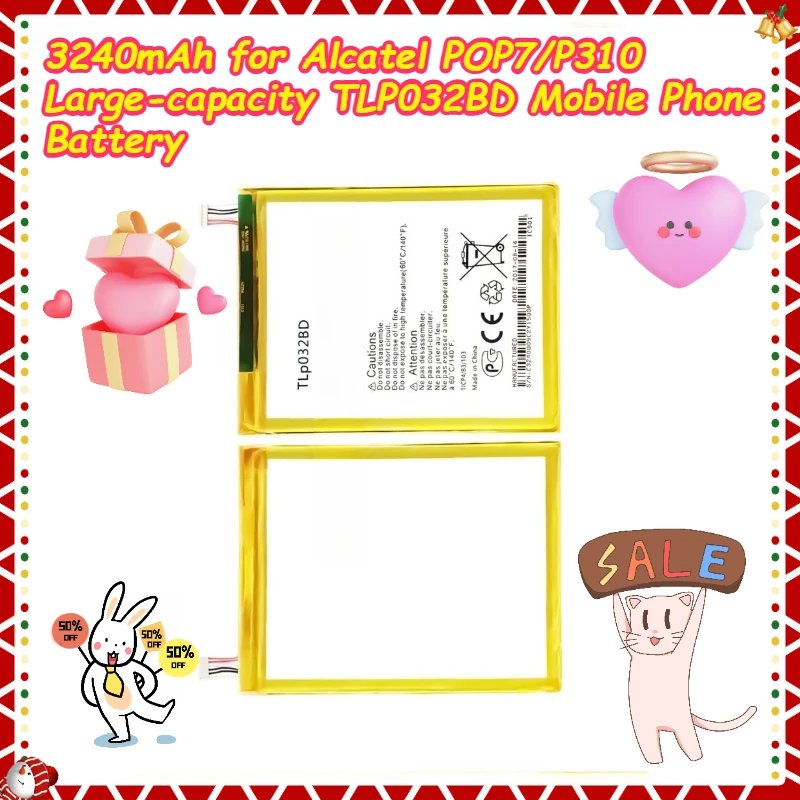 

3240mAh for Alcatel POP7/P310 Large-capacity TLP032BD Mobile Phone Battery