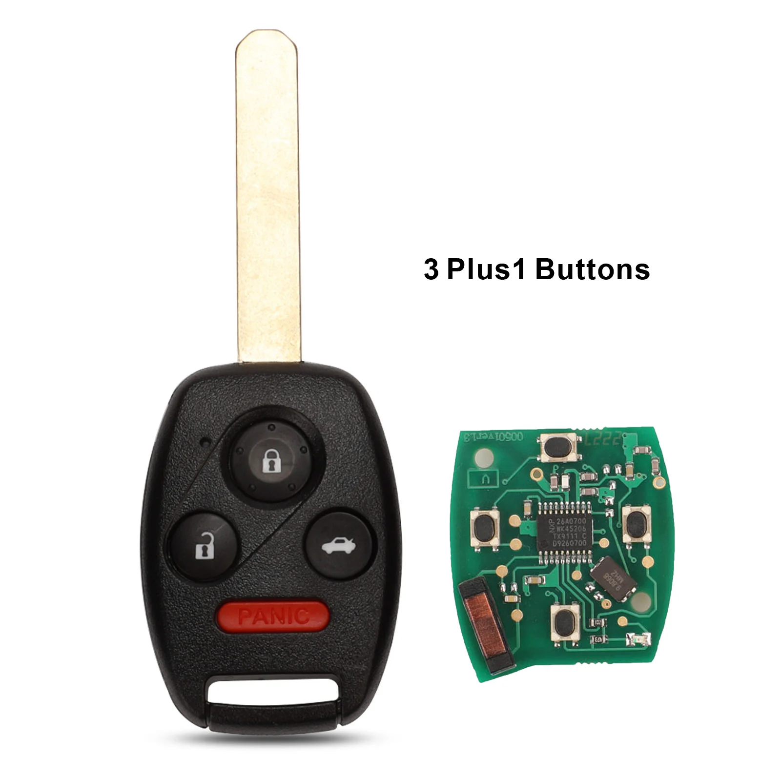 Jingyuqin uzaktan anahtar ile PCF7961 ID46 çip araba Alarm kontrol S0084-A için 313.8MHz için Honda CIVIC akışı 2/3/4 düğmeleri