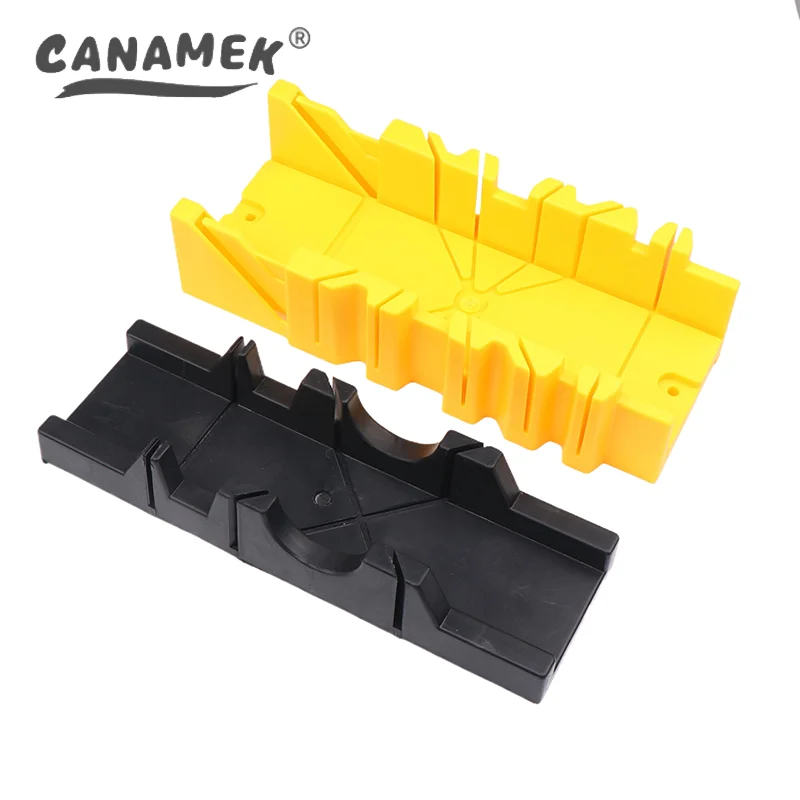 1Pc 45/90 Degree 1pcs Wood Cutting Clamping Miter Saw Box Woodworking Angle Cutting For Carpenter Gypsum Oblique Cutting Tool