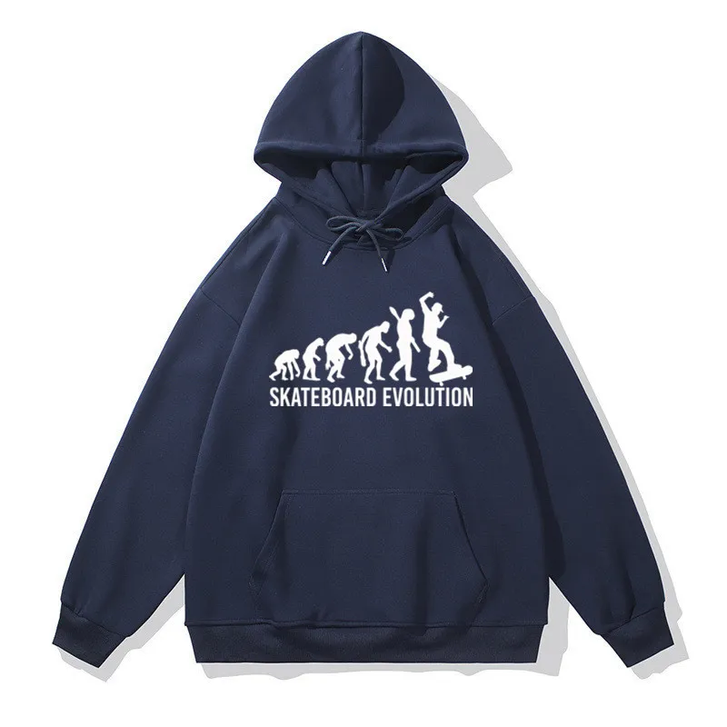 Skateboard Evolution Casual Streetwear Harajuku Men Women Cotton Hoodies Sweatshirts