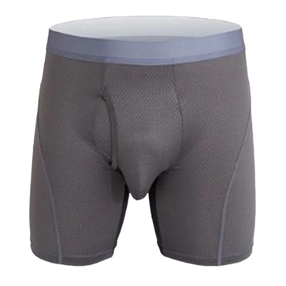 Clothes Men Underwear Pouch Shorts Solid Color.Low Waist Sport Boxer Briefs Breathable Knickers Length Underwear