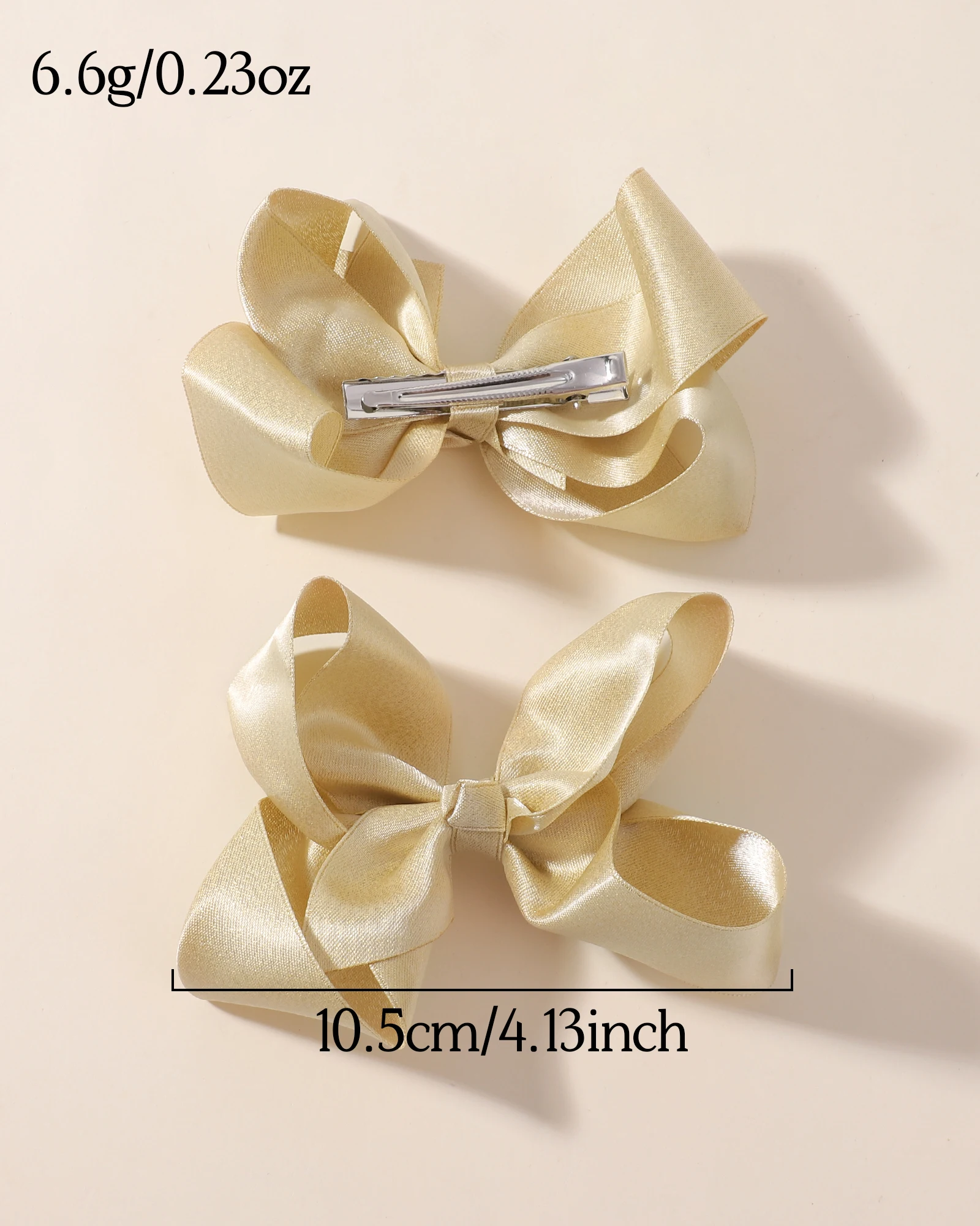 กิ๊บติดผมสีพื้น 2 ชิ้น ขนาด 4  - Ribbon Bow Gift บทวิจารณ์และราคา
