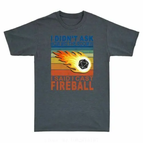 I Didn't Ask How Big The Room Is I Said I Cast Fireball Vintage Men's Tee wholesale cheap graphic t shirts 2024 streetwear