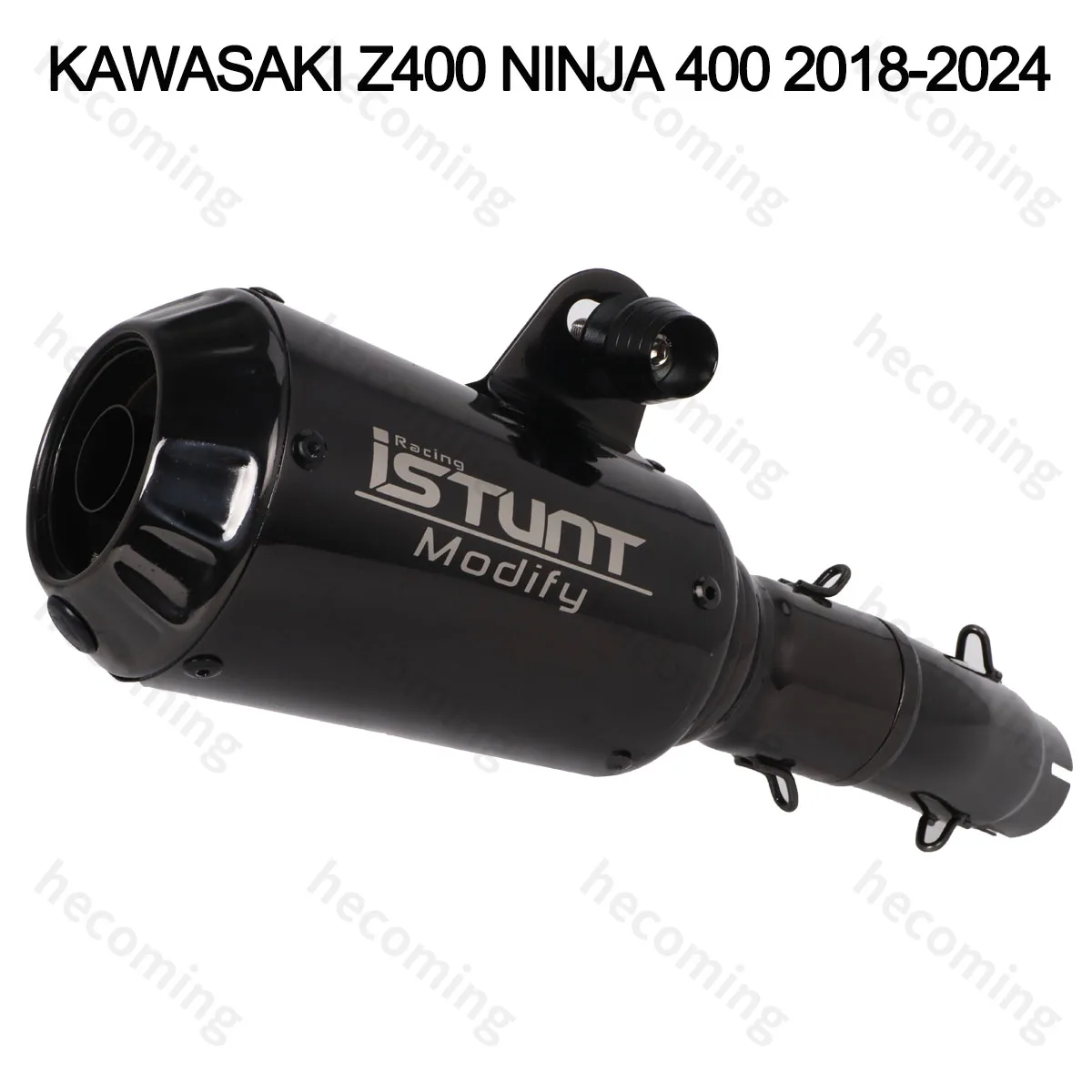 Half Exhaust Muffler Slip on For KAWASAKI Z400 Ninja 400 EX400 Ninja 500 2017-2024