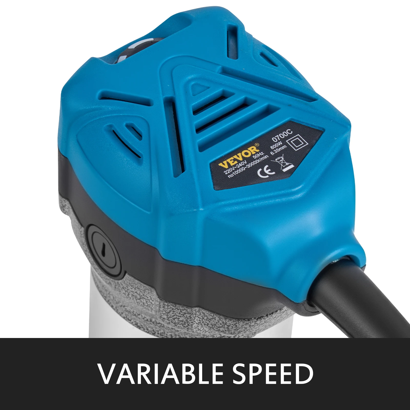 VEVOR 800W Soft Start Compact Router Kit متغير السرعة 10000-30000 دورة في الدقيقة مع قاعدة ثابتة وقاعدة يغرق وقاعدة إمالة وقاعدة إزاحة