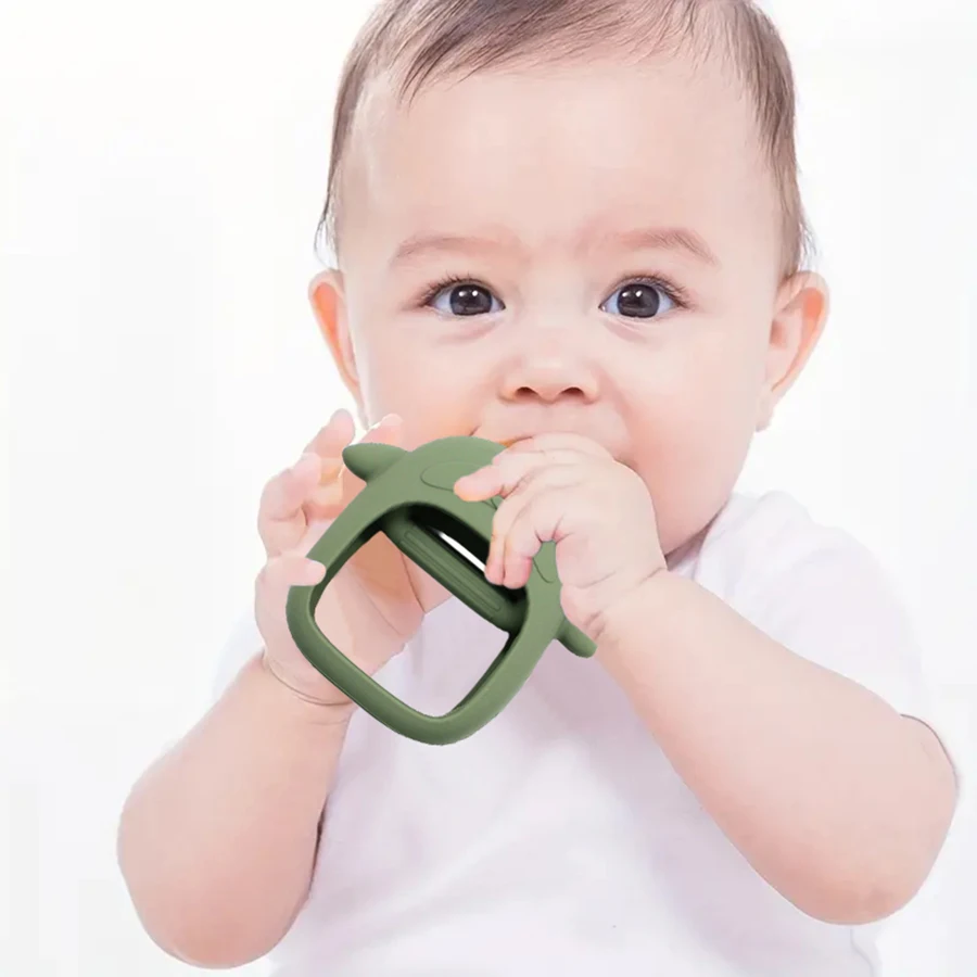 1/2 Piezas de Mordedores de Silicona para Bebés, Juego de Mordedores con Forma de Manos, Adecuado para la Dentición