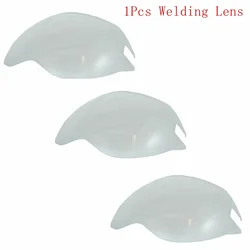 Lente de pantalla de soldadura de 1 piezas y Clip, lente de plástico transparente para PC Máscara de Soldadura camaleón, elementos oscuros, lente de casco de soldadura