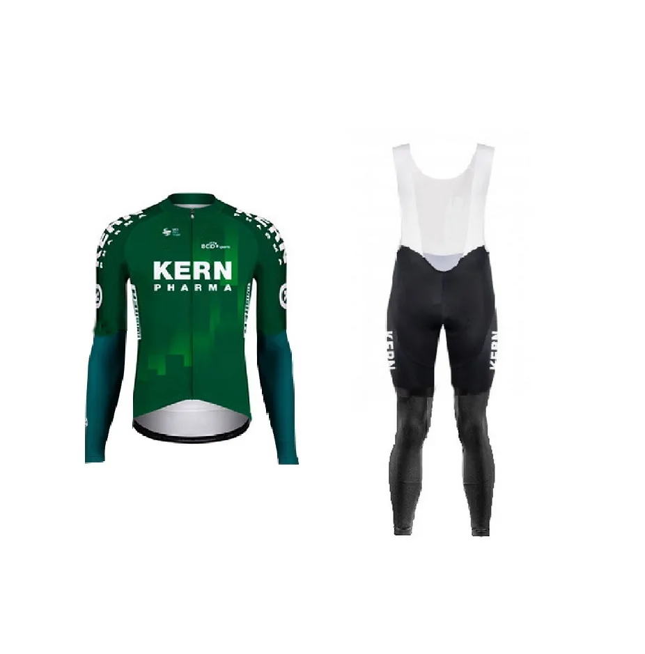 

SPRING SUMMER 2023 KERN PHARMA TEAM Cycling Jersey Long Sleeve Bicycle Clothing With Bib PANTS Ropa Ciclismo