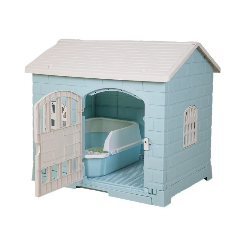 

Good quality for indoor and outdoor use, easy to install, modern plastic dog box house