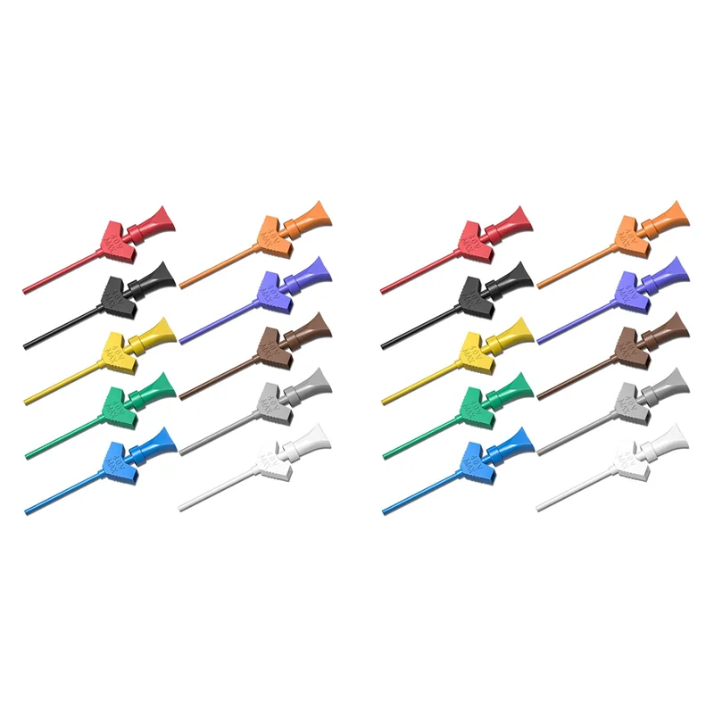 B60A P5003 20Pcs SMD IC Test Hook Clip Mini Grabbers For Jumper Wire DIY Breadboard Oscilloscope Logic Analyzer